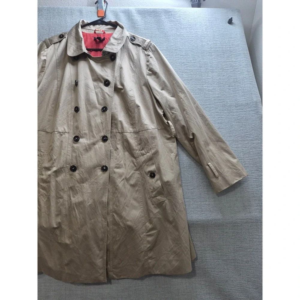 Torrid Trench Coat Womens 2 Beige Lined Vented Back Double Breasted Winter Wear